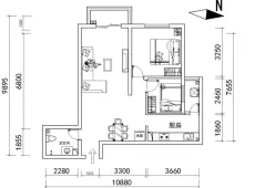 西山|大观首府1室1厅1卫出租|买房租房佣金全返