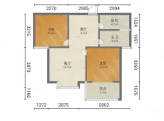 洛龙|瑞江瀛洲花园2室1厅1卫出租|买房租房佣金全返