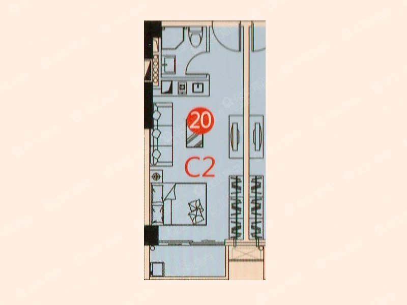 科学城苏元双地铁 大壮国际广场，仅临万达广场，1房1厅出租-大壮国际广场租房