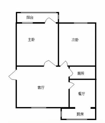 振兴园2室1厅1卫朝南北精装出租1