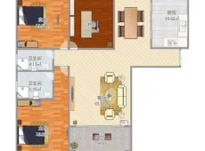 柳北|通建中天城3室2厅2卫出租|买房租房佣金全返