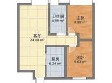 汉滨|福兴公寓1室1厅1卫出租|买房租房佣金全返