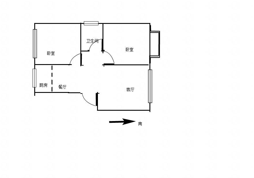 新一中附近 精装修 两室两厅 家具家电齐全 拎包入住-天建豪庭租房