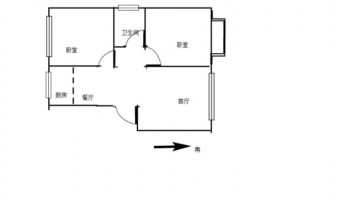 新一中附近 精装修 两室两厅 家具家电齐全 拎包入住