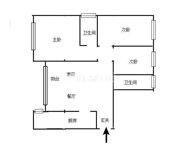 精装三室住房出租  家具家电齐全  停车和出行都非常方便-杨坝小院租房