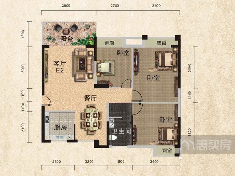 新大润发商圈，贵海花园，2房2下了厅，700元-贵海花园一期租房