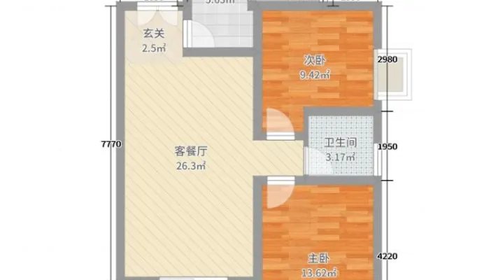 实拍 张公山一小旁2楼2室1厅全装拎包入住