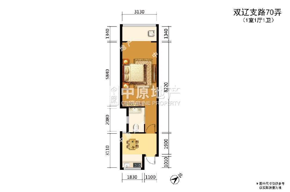 双辽支路70弄小区 1室1厅1卫 南北通透 40平-双辽支路70弄小区租房