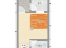 汉阳|远洋国际中心1室1厅1卫出租|买房租房佣金全返