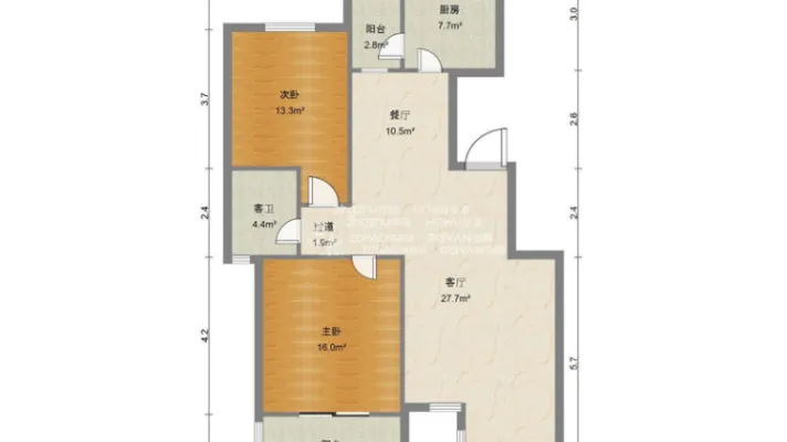 常春藤精装2室房源，干净整洁，随时看房，拎包入住