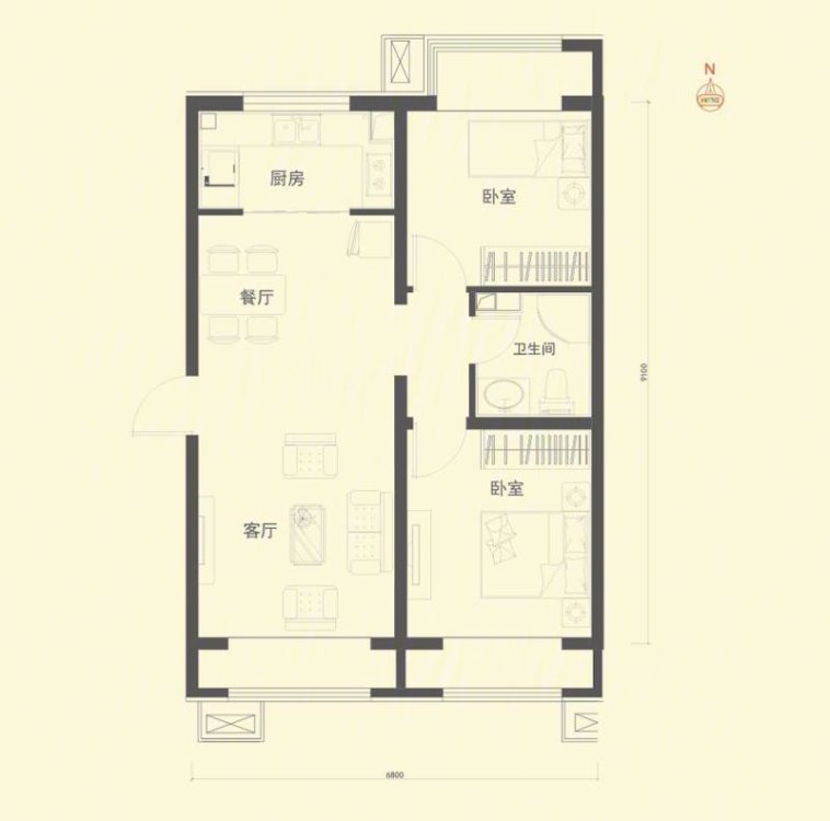 御泉城市花园 2室2厅1卫 70平 电梯房 精装修 出租-御泉城市花园租房