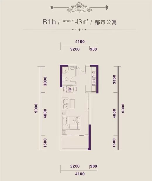 财富广场 1室1厅1卫 40平 南北通透 精装修 出租。-财富广场租房