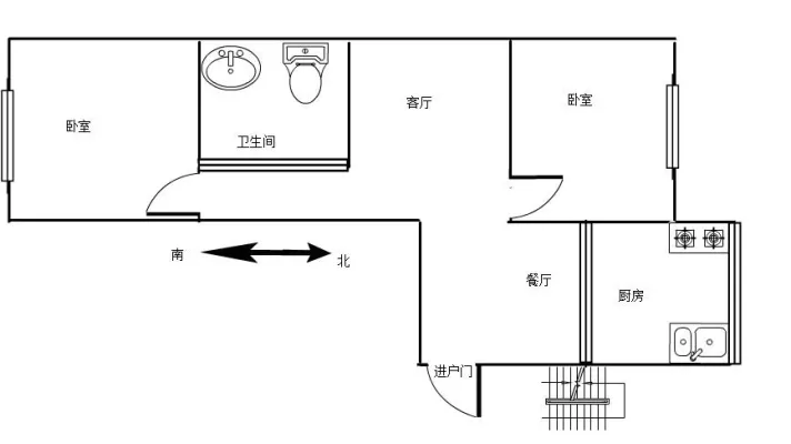 立山骊富双室电梯房1000元