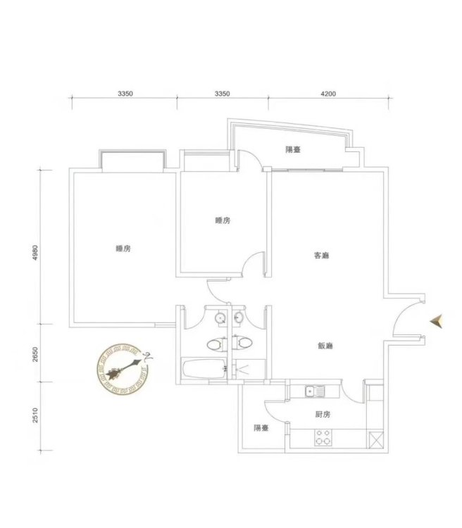 珠江新城中区    高德公馆    大两房    精美配置-高德公馆租房