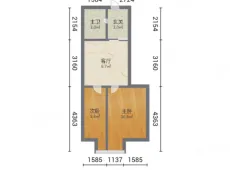 涧西|建业壹号城邦1室1厅1卫出租|买房租房佣金全返