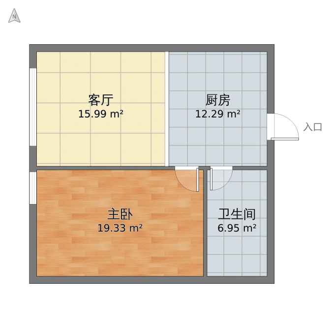 坨二桥步步高旁边二楼可做饭WiFi独立卫生间厨房一室一厅一卫-步步高新天地租房