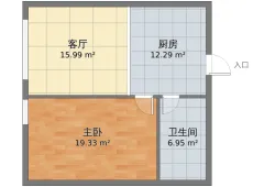 龙马潭|步步高新天地1室1厅1卫出租|买房租房佣金全返