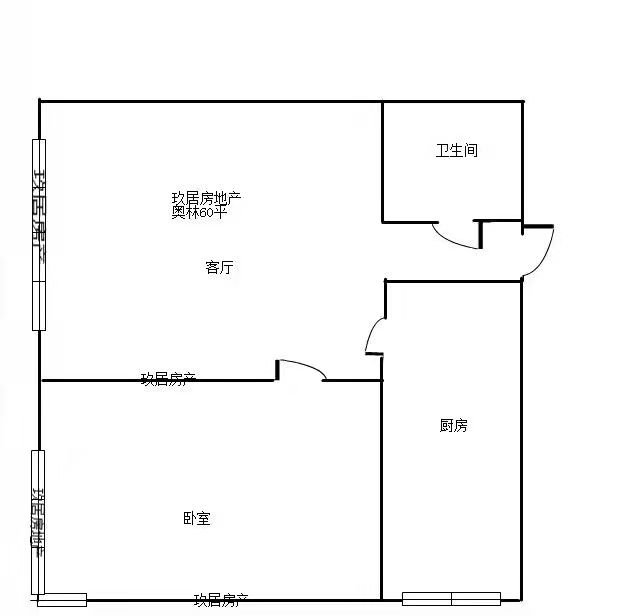 未来城 电梯 一室一厅一厨一卫 拎包入住-未来城租房