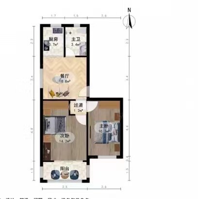 近地铁118.绿洲中环双南两房全明户型中环百联可住多人-新长征花苑一街坊租房