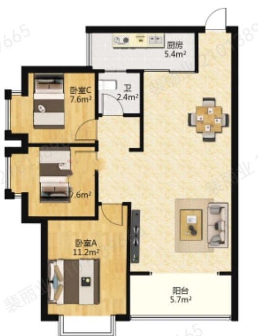 逄时商城花园三房出租800元-逢时商城花园租房