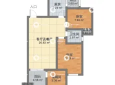 临桂|兴荣郡2室2厅1卫出租|买房租房佣金全返