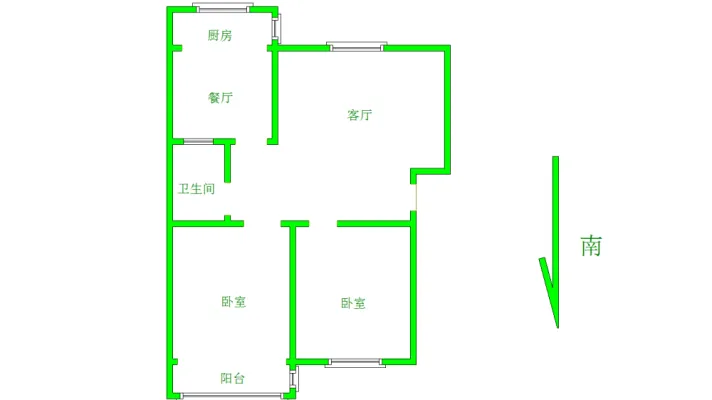 急租 荣森世纪新城 2室2厅1卫 南北通透 精装修 98平