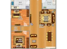 东阳|紫荆公寓2室2厅1卫出租|买房租房佣金全返