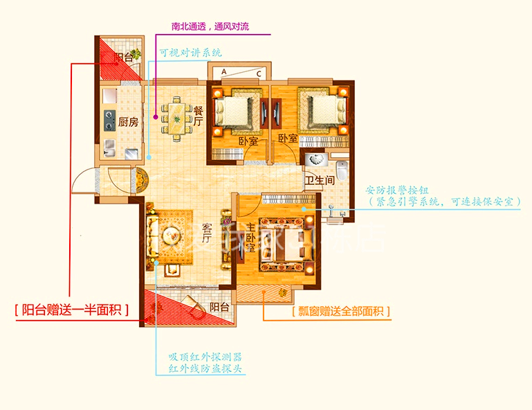 急租！温馨园景三房，房东自住标准，拎包入住。-恒大城租房