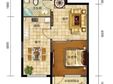 新区|宝龙国际公寓1室1厅1卫出租|买房租房佣金全返