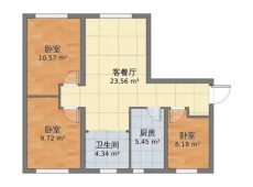 珠山|中山国际1室0厅1卫出租|买房租房佣金全返