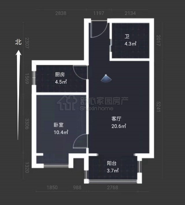 新上西美 17中 儿童医院 医专 古韵广场 卓越中学精装一室-海龙湾租房