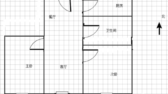 龙丰小区 2室1厅1卫 60平 电梯房 南北通透