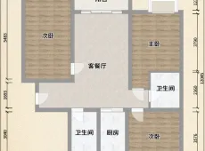 珠山|都建小区3室2厅2卫出租|买房租房佣金全返