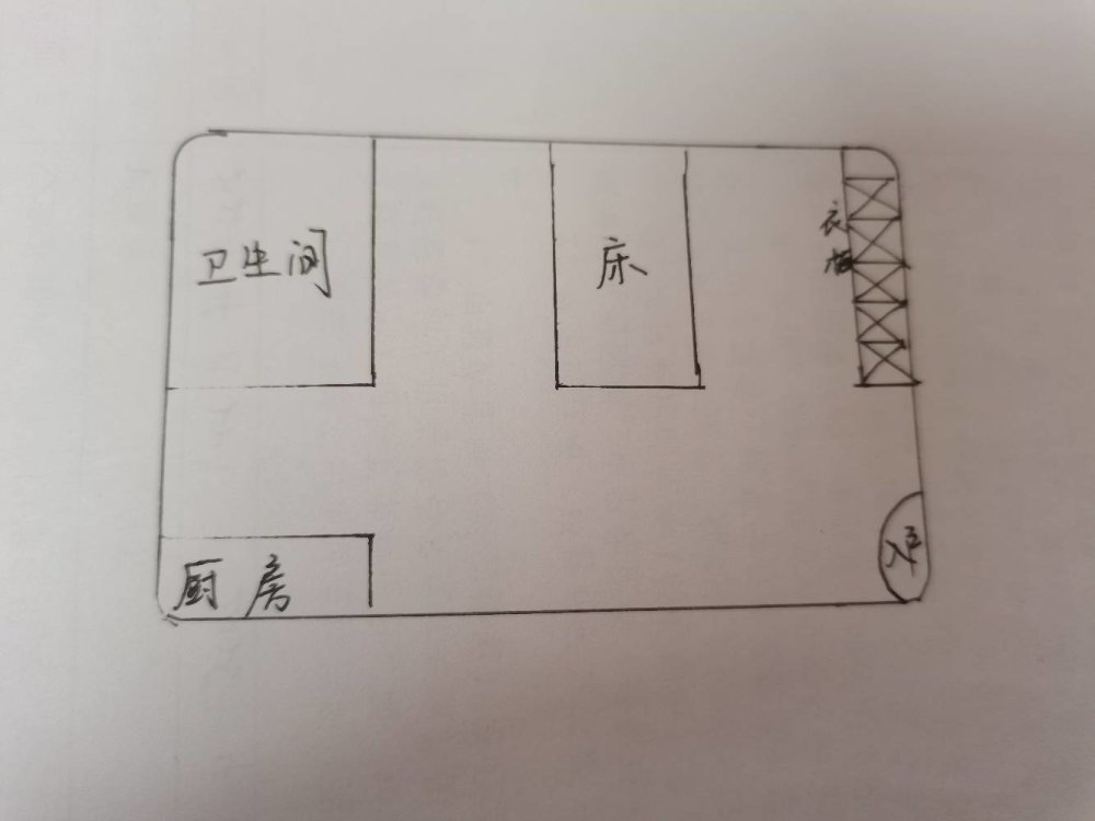 市中心 摩尔城附近 国贸 电梯高层单室独卫带厨房 精装采光好-舣景广场租房