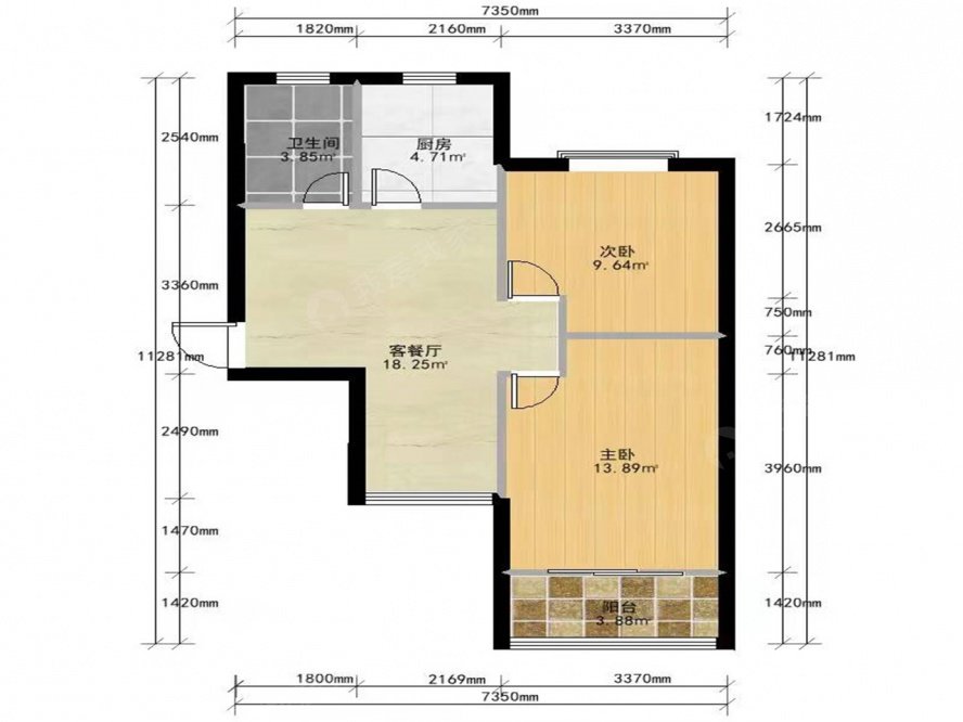 通协小区淞虹路地铁站附近 2室2厅1卫  电梯房 精装修-通协小区租房