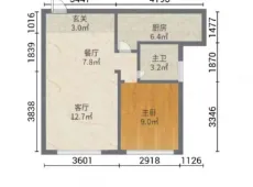 路桥|飞龙湖畔1室2厅1卫出租|买房租房佣金全返