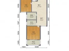 蜀山|安粮城市广场2室2厅1卫出租|买房租房佣金全返