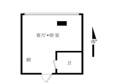 新城|波士名人国际1室1厅1卫出租|买房租房佣金全返