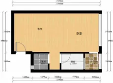 高新|金色池塘1室1厅1卫出租|买房租房佣金全返