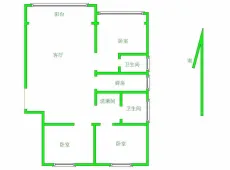 涧西|正商城3室2厅2卫出租|买房租房佣金全返