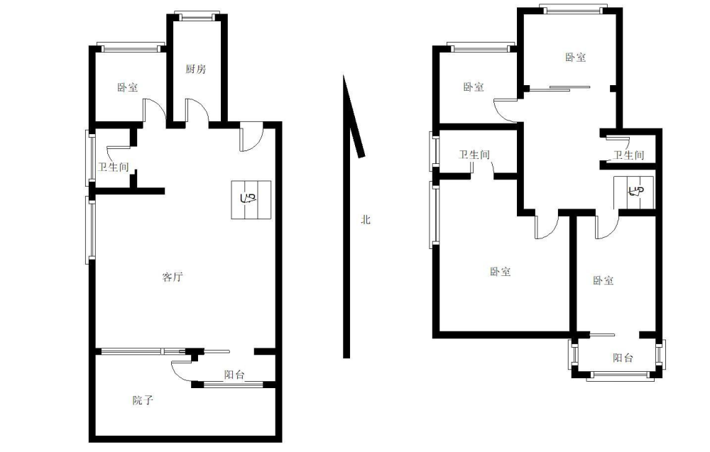 新上一楼带圈好大院 宽厅五个房间 院子可入户-名仕花园租房