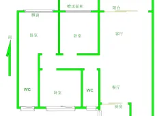 华龙|东湖花畔3室2厅2卫出租|买房租房佣金全返