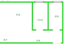 天桥|花格小区1室1厅1卫出租|买房租房佣金全返