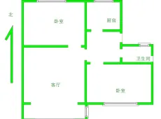 华龙|庆北小区2室1厅1卫出租|买房租房佣金全返