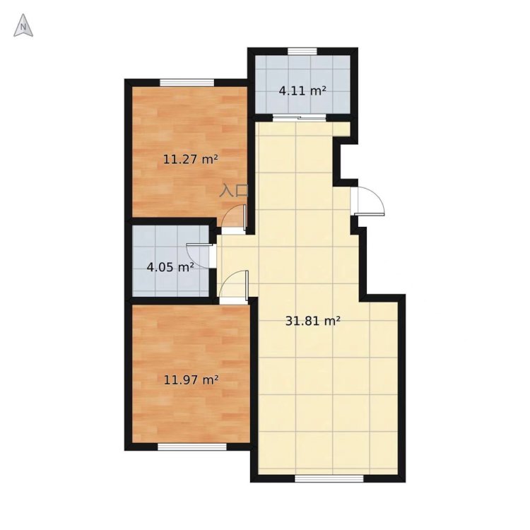 龙华小区，62平，两室两厅，精装，拎包入住-建安龙华租房