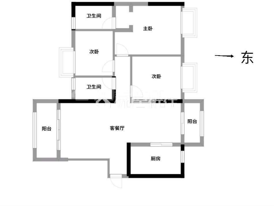 中山府南北通透精装修江景房-华润置地中山府租房