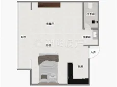 田家庵|中环国际荣府1室1厅1卫出租|买房租房佣金全返