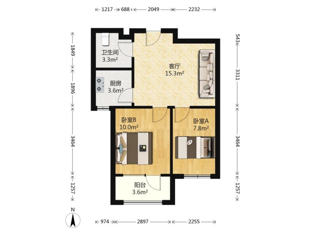 一千   长江路地铁站旁小区精装修  两室-瑞和家园租房