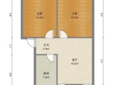 宝山|宝启公寓2室2厅1卫出租|买房租房佣金全返