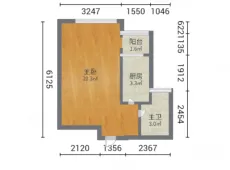 涧西|建业华阳峰渡1室1厅1卫出租|买房租房佣金全返